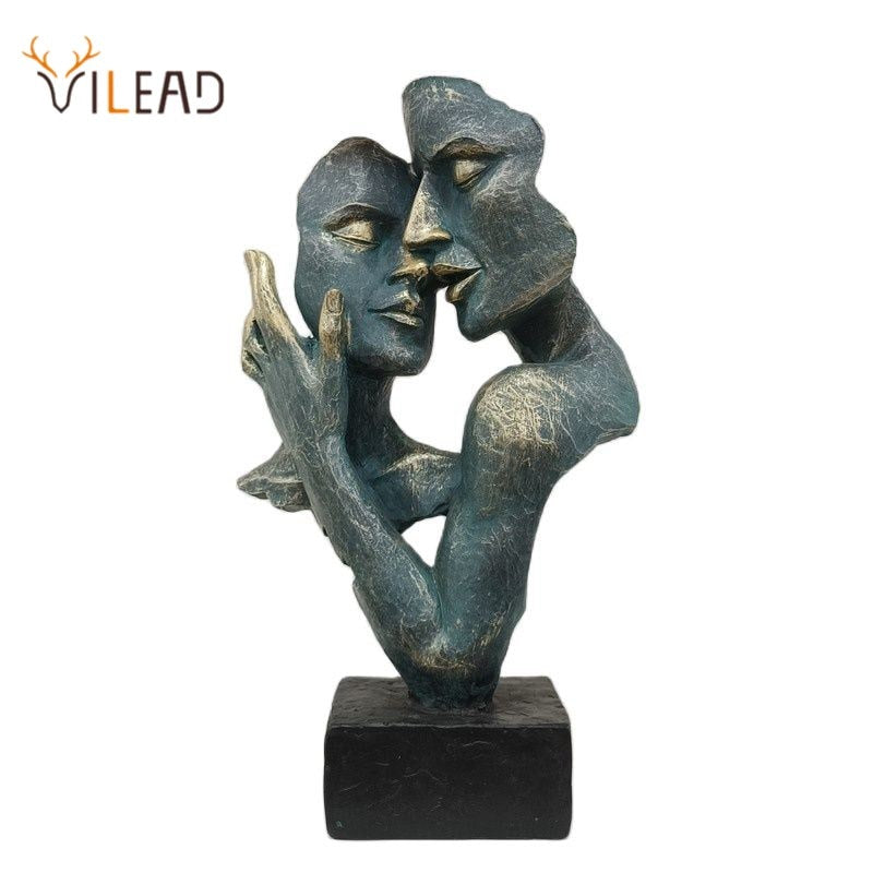 Vilead Retro Abstract Figures Vintage Bust Statue Resin Crafts Figurines Home Decor Living Room Interior Office Desk