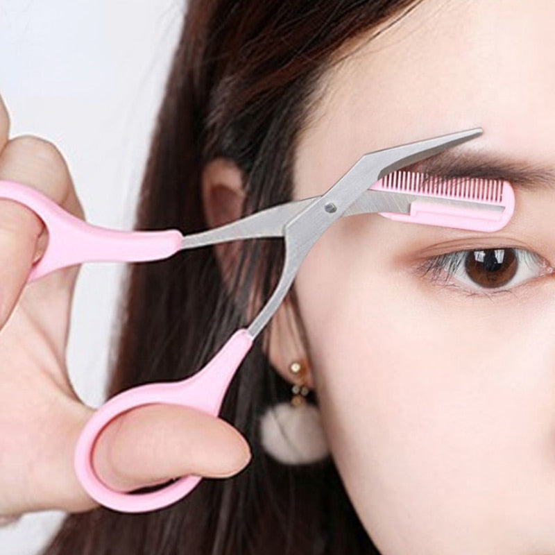 Eyebrow Trimmer Scissor Beauty Products for Women Eyebrow Scissors with Comb