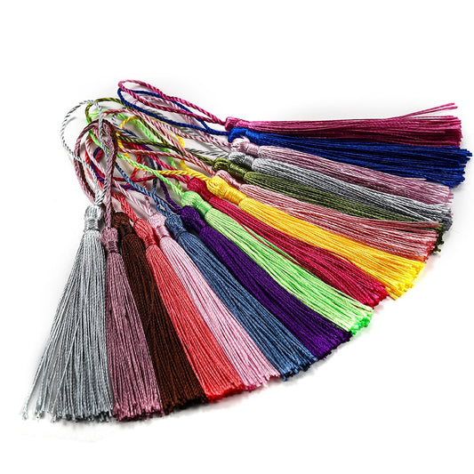 10-30Pcs 70mm Hanging Rope Silk Tassel Fringe For DIY Key Chain Earring Hooks Pendant Jewelry Making Finding Supplie Accessories